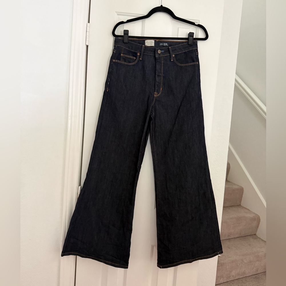 Pilcro Wide Leg Dark Wash Women's Jeans Size 28